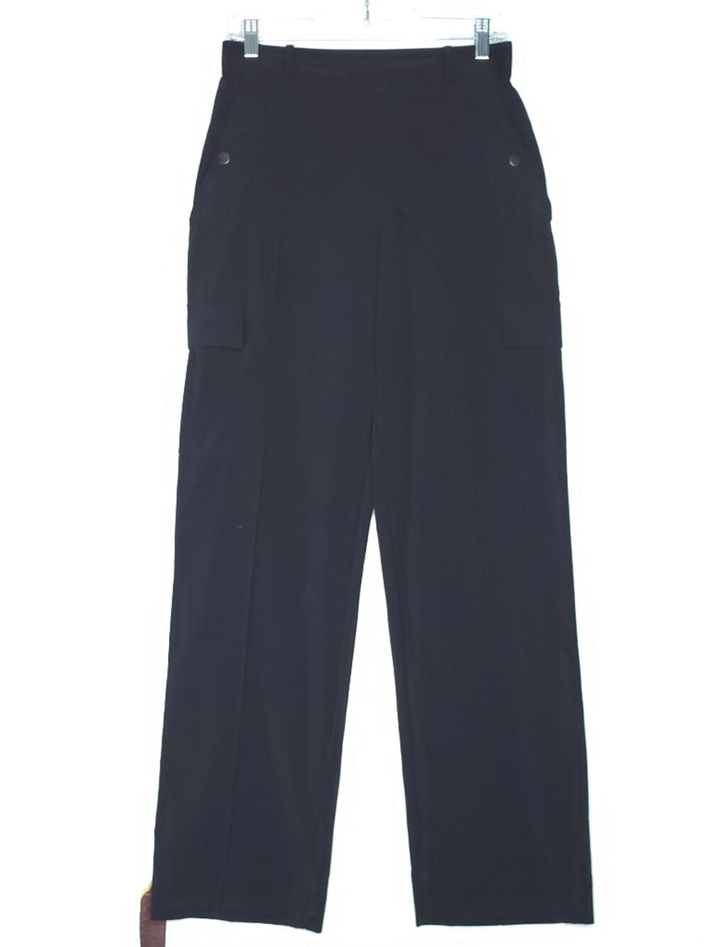 Athleta Black Straight Leg Lightweight Cargo Pants Women 6 Athleisure Lounge